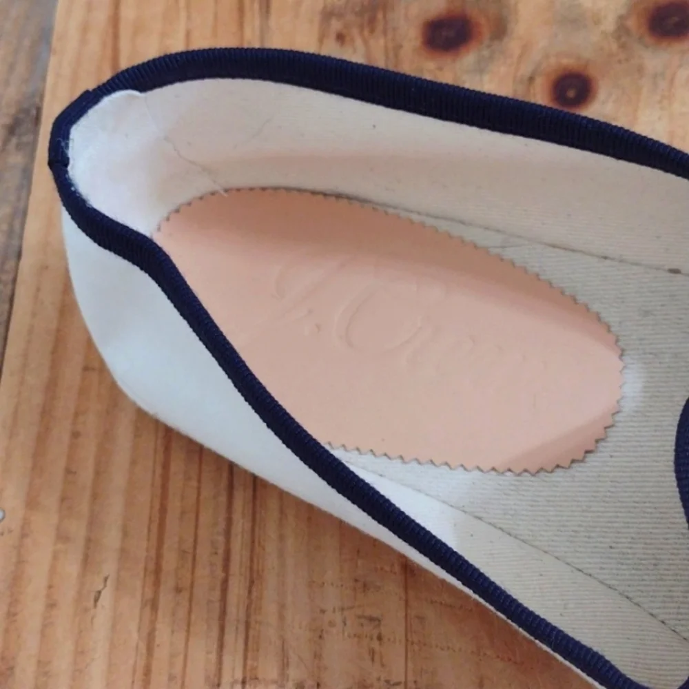 J Crew Canvas Contrast Tipped Venetian Flat Loafers Size 7.5